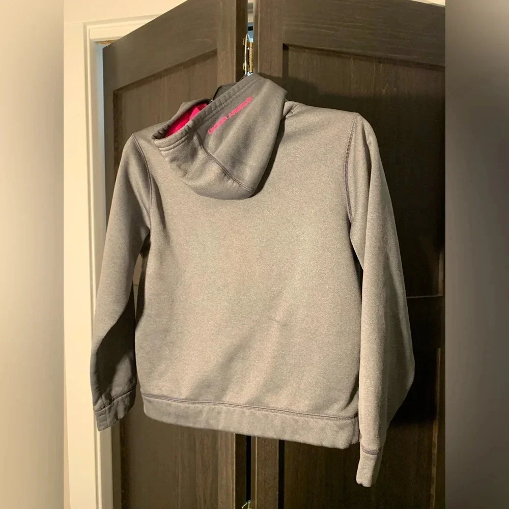 Under Armour gray & pink hoodie